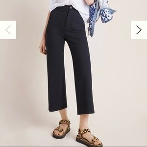 Anthropologie COURTNEY CROPPED WIDE-LEG PANT